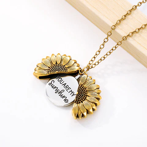 Collar Girasol Sunshine + Caja Regalo Dp